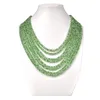 Bröllopsmycken uppsättningar Facetterade grönt flerskiktsglaskristall 4.6*5.8 mm Making Handgjorda smycken halsband17-25 tumörhängen för ädla kvinnor gåva H212 230906