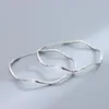 Hoop Earrings Tianro 925 Sterling Silver Car Flower Square Pipe S -shaped 43mm Earring For Women Temperature Platinum Plated Memorial Day