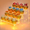 Depolama Sahipleri Rafları Açık Akrilik Ekran Anime Figürleri için Stand Cupcake Raf Organizatör Tatlıları Tutucu Mücevher Risers Parfüm Modeli 230907
