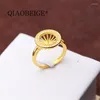 Rings Rings Qiaobeige 925 Sterling Silver Open Ring Pearl DIY تصاعد فقط الملحقات بدون سعر بالجملة