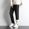 Men's Pants Winter Lambswool Warm Thicken Sweatpants Men Fashion Joggers Water Proof Casual Plus Fleece Outdoor Sport Trousers