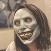 Maschere per feste Maschera horror di Halloween Bianco Verde Faccia Esorcista Sorriso Lattice Horror Clown Maschera per il viso Halloween Cosplay Party Puntelli cosplay x0907