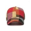 Ball Caps Fashion Plaid Baseball For Men Summer Outdoor Sport Snapback Hat Ladies Cool Sun Cap Turcker Gorra Wholesale