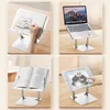 Desk Drawer Arrangörer Justerbar aluminiumbok Stand Multi Heights Angels Cookbook Bracket Reading Holder For Office Kitchen School Laptop Tablet 230907