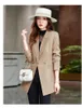 Women's Suits Women White Formal Blazer Autumn Long Sleeve Single Breasted Fashion Coats Apricot Female Work Wear Office Chic Slim Fit