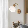 Wall Lamp Nordic Solid Wood Simple And Creative Entrance Living Room Staircase Corridor Background Bedroom Bedside