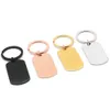 Dog Collars Leashes 50Sets Id Tags Stainless Steel Rectangle Blank Stamping Pendants Military Soldier Card Jewelry Making DIY Necklacer Key Ring 230906