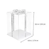 Gift Wrap 3 In 1 Birthday Cake Box Transparent Clear With Lid Cakes Packaging Boxes For Party Anniversary 2Pcs