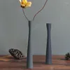 Vases Fine Grand Long Vase en céramique brossé Salon Arrangement de fleurs sèches Décoration Modèle Pièces douces