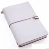 Notepads Wholesale White Fog Wax Leather Tn Hand Book Notepad Handmade Cowe Notebook Loose-Leaf Pink Girl Drop Delivery Office School Dhdlv