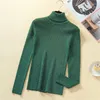 Women's Sweaters 2023 Winter Fall Women Turtleneck Wine Red Navy Green Beige Glitter Knitted Sweater Woman Slim Stretchy Knit Pullover