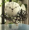 Wall Clocks Creative Metal Gear Clock Personality Silent Living Room Mechanical Decoration European Retro Soul Pendulum