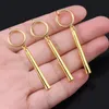 Hoop Huggie Kiss Jewelry Unisex 3Pcsset Zoro Cosplay Earrings Prop for Women Men Long Column Pendant Drop Earrings Ear Clip Friends Gift 230907