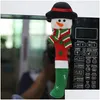 Christmas Decorations 3Pcs/Set Kitchen Appliance Handle Ers Microwave Oven Refrigerator Fridge Cloth Anti-Skid Drop Delivery Home Gard Dhvhe