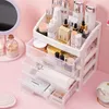 Förvaringslådor fack Makeup Box Jewelry Container Make Up Case Brush Holder Organisers Drawers Plastic Large Capacity Storage Rack 230907