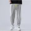 Pantaloni da uomo 2023 Estate Seta del ghiaccio Pantaloni Hip Hop casual Traspirante Comfort Jogging Drappo allentato Pantaloni sportivi freschi da uomo