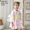 Girl s Dresses Baby Girl Rompers Japanese Style Kawaii Girls Floral Print Kimono Dress for Kids costume Infant Yukata Asian Clothes 230906