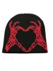 Bérets Vintage Y2K Tricot Bonnets Chapeau Hommes Femmes Paragraphe Qualité Casquette Élastique Coeur Couple Chaud Mode Cent Prendre Casquettes De Crâne Froid