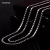 Chains VOJEFEN S925 Sterling Silver Necklace For Men/Women 2023 Women's Fashion 2mm Box Chain Choker Solid Argentum Luxury Jewelry