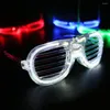 Party Decoration Led Glasses Luminous Light Neon Flash Sunglasses Birthday Wedding Glow In The Dark Supplies Halloween Po Props