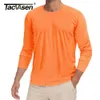 T-shirts pour hommes Tacvasen Summer UPF50 Protection solaire Performance T-shirts Hommes à manches longues à séchage rapide Sports Randonnée Gym Running Tshirt Tee Tops 230906