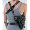 Midjepåsar Motorcykel Steam Punk Midjeben Höft Bälta Banana Messenger Shoulder Bag Mobiltelefon Midjeväska Fanny Packs Pack For Women Gothic 230907