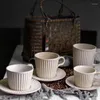 Tazze Piattini Tazza da caffè in ceramica smaltata Tazza da viaggio originale Estetica Espresso Riutilizzabile Regalo personalizzato Jogo De Xicaras Accessori da cucina