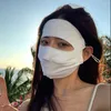 Bandane Tinta unita Maschera per il viso Sciarpe Protezione UV Sciarpa per protezione solare in seta da escursionismo Copri Gini