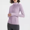 LL Yoga-Outfits für Damen, Workout, Sportmantel, Tauchen, Fitnessjacke, High Street Sports, schnelltrocknend, Activewear-Oberteil, solide Oberteile mit Reißverschluss