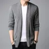 Suéter masculino 2023 marca jaquetas de outono cardigan suéter fino ajuste jovem sobretudo para jaqueta masculina roupas