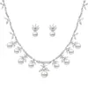 Ожерелье и серьги, комплект Smvp Bettyue, нежные серьги с жемчугом и циркониевой подвеской для женщин, роскошные ювелирные изделия, модное украшение для вечеринки