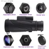 Telescopes Portable 40x60 Monocular Telescope Waterproof Travel Smartphone Spotting Scope Outdoor Sport Telescope HD Night Vision Telescope Q230907