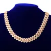 Pendanthalsband Bubble Letter Miami Cuban Link Chain for Men Necklace Choker Charms Gold Color Iced Out Fashion Jewelry Trend 230907