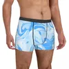 Underbyxor Sexig Boxer slipsfärgning shorts trosor män underkläder marmor blå mjuk för manlig plus storlek