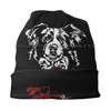 Berets Border Collie Dog Dogs Beanies Knit Hat Outline Favorite Herding Wilsigns Mom Dad Shepherd