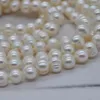 Chaînes 100 "7-8mm Blanc Collier de perles d'eau douce Chaîne de pull Une variété de méthodes d'usure