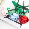 Block 25 cm byggsten Bouquet DIY Toy Valentine's Day Rose Sunflower Proposal Romantic Set Small Particle Assembly Toy Girl Gift R230907