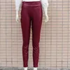 Women's Pants Women Solid Color Skinny Faux Leather Butt-lifted Spring Trousers For Daily Wear