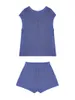 Damskie dresy dla kobiet trening 2 -częściowy zestaw kontrastowy Kolor krótkie rękawy