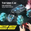 ElectricRC Car 4Wd RC Car Toy Gesture Sensing Spray Twisting Stunt Drift Car Radio Remote Controlled RC Toys for Children Boys Adults 230906