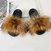 Pantofole Alla moda peluche soffici pantofole da donna finta pelliccia scivolo spiaggia sandali pelosi cursore in pelliccia sintetica bella ragazza soffici scarpe donna X0905