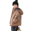 Manteau en duvet épaissir les doudounes pour enfants vêtements à capuche pour filles vestes et manteaux d'hiver hiver 2023 enfants vêtements de neige manteau plume R230905