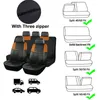 Bilstol täcker Auto Plus Universal Leather Set Accessories Interiör Fit för de flesta SUV Truck Van Cushion Fyra säsong