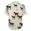 Men's Casual Shirts Horse Animal Beach Shirt Hawaiian Novelty Blouses Male Print Big Size 3XL 4XL