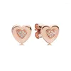 Hoop Earrings 925 Sterling Silver Rose Gold Series Charm Shiny Crown Bow Daisy Starfish Women's Exquisite Jewelry Gifts