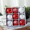Dekoracja imprezy 8 cm Zestaw świątecznych piłek prezentowych 9pc Painted Pakiet Tree Wiselant