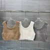 Designer Cropped Dames Singlet Tops Letter Gebreide Tanks Luxe Charmant Mouwloos Dieptepunt Tank Tops Merk Trui Camis Singlets Gebreid