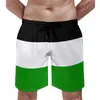 Мужские шорты Gelsenkirchen Flag Anime BeachGraphic Cool Регулируемый шнурок Дышащие быстросохнущие пляжные шортыСвободные свободные эластичные мужские шорты