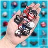 Accessoires de pièces de chaussures 25 Halloween Skl Décoration Charms pour sabots Sandales Horrible Horrible Film Bat Teens Hommes Femmes Adt Party Fa Dhuih