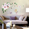 Наклейки на стену в китайском стиле цветок пиона для гостиной, мебели для спальни, домашняя наклейка, художественные самоклеящиеся обои